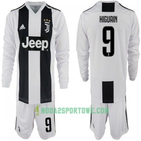 Koszulka Juventus Gonzalo Higuain 9 Dziecięcy Domowe Stroje Piłkarskie 2018-2019 Długi Rękaw